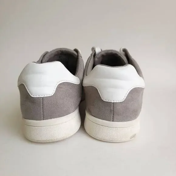 Old Navy Sneaker Shoes Gray Soft-Brushed Faux-Suede Sneakers Womens Size 9.5​​ - Picture 6 of 14